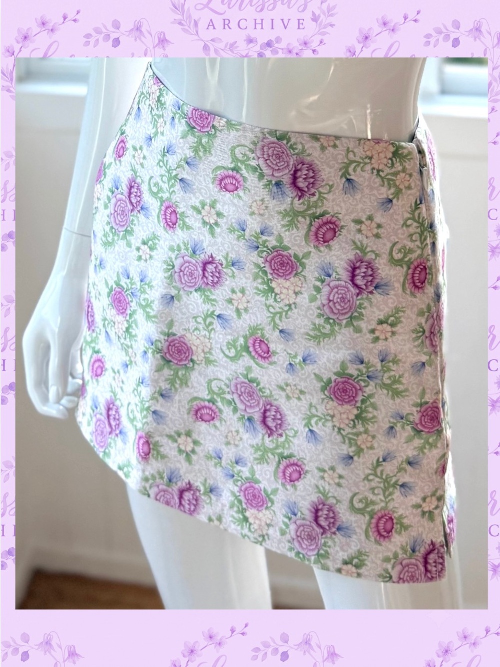 Sugar Thrillz Dolls Kill Blooming Polaroid Fever Floral Jacquard Mini Skirt | XS